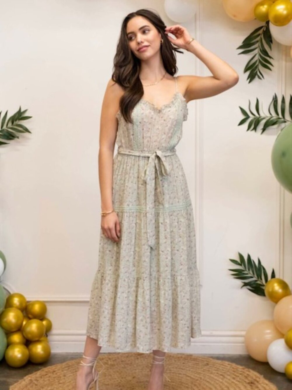 D60-Floral Crochet Lace Dress